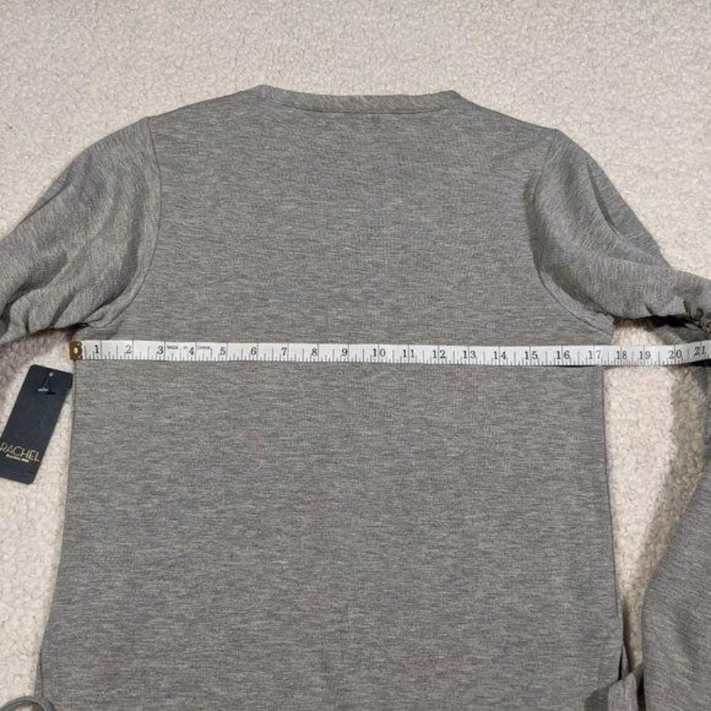 Rachel Roy Fleece Sweatshirt Women's‎ Size Small Ruched Drawstring Sleeve Casual - Picture 8 of 12